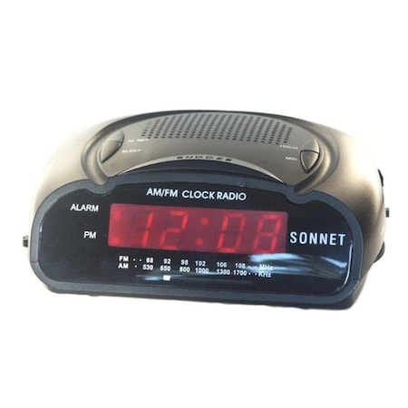 Sonnet Sonnet Industries R-1662B Compact Radio Clock; Black R-1662B